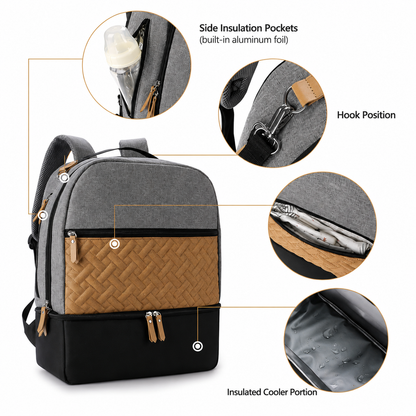 Uppi™ Premium Insulated Diaper Backpack
